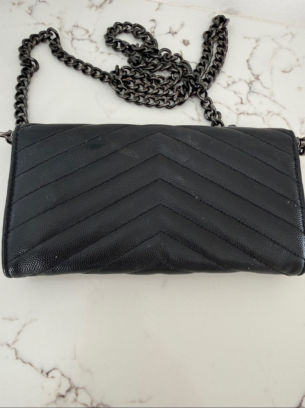 YSL Black wallet on chain - Picture 3 of 8